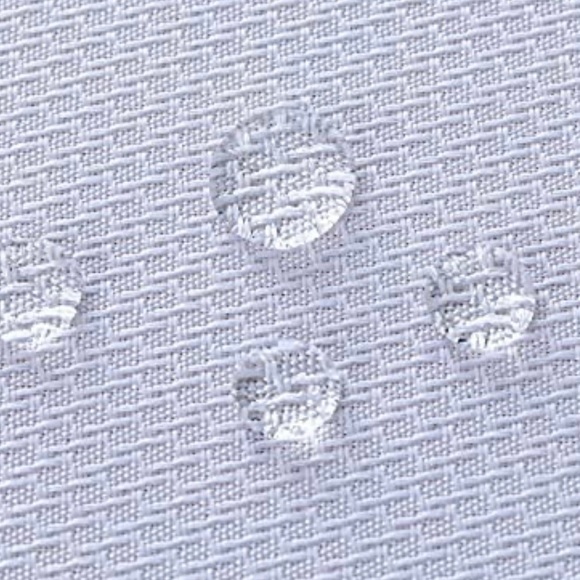 Biscaynebay Textured Fabric Round Tablecloth 60 In Dia White Water Resistant - Picture 3 of 7